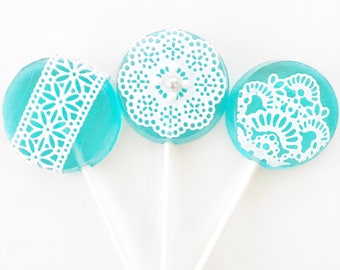 Baby Shower Favor - Blue Baby Shower - Baby Shower Lollipop - Baby Boy Favor - Blue Favor - Blue Party Favor- Lollilollies - Set of 6