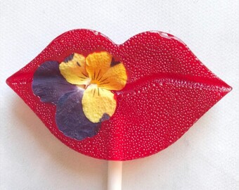 Red Lips Lollipops - Valentine Lollipop - Valentine Gift  -  Valentine Day Lollipop - Set of 12