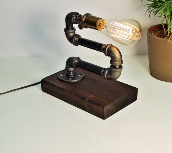 Edison Lamp Rustic Home Decor Table Lamp Industrial Etsy