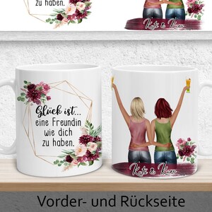 Gift for girlfriends | Personalized mug for girlfriend | Photo mug gift idea people design | Maid of honor flowers besties say thank you