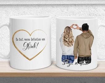 COUPLE HEART Many variants | Personalized mug | Gift boyfriend girlfriend partner couple | Photo mug gift idea people design | Love