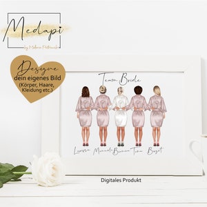 Personen Designer | Geschenk Beste Freundin Freundinnen | Geschenkidee Trauzeugin Brautjungfer Hochzeit Wedding | Team Bride