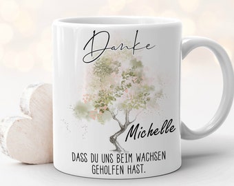 Viele Designs. Tasse personalisiert | Erzieherin Kindergärtnerin Tagesmutter | Geschenkidee Danke Abschiedsgeschenk | Wachsen geholfen