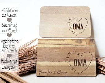 Personalized breakfast board gifts for grandmas | Cutting board for favorite grandma, Mother's Day, birthday, thank you | Statement for grandmothers