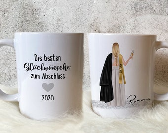 Viele Variant. Tasse personalisiert | Abschluss Doktor Abi Uni Master Absolvent Bachelor Graduierung | Geschenkidee | 2021 Mann Frau