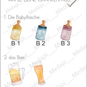 Prost Papa Erster Geburtstag als Vater Babybody Baby Body T-Shirt Bügelmotiv Happy Birthday Papa Geburtstag Geschenk Bier Milch Bild 2