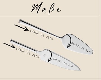 Personalisierter Tortenheber Mit Messer – Gravur Mit Namen & Datum, Edelstahl, Hochzeitsgeschenk