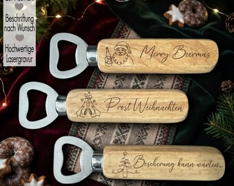 Personalized Christmas gift bottle opener with engraving | Gift idea for dad, grandpa, friend | Beer gift Christmas