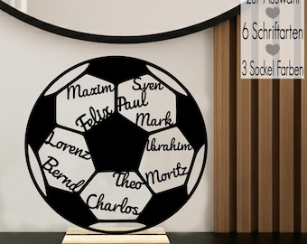 Football coach gift idea, coach farewell gift, football fan line art stand with name | 3D printed season finale thank you footballer