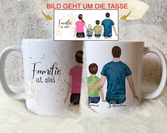 Personen SITZEND Viele Variant. Tasse personalisiert | Familie Kollegen Arbeit Freundinnen Kumpel Tasse| Fototasse Geschenkidee individuell