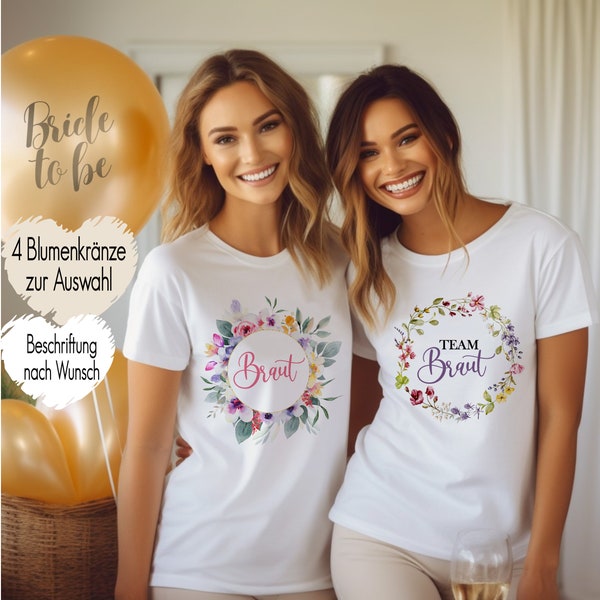 Bride & Team Bride JGA T-Shirts Partner Look | Outfit BRIDE to be | Bachelorette party, bachelorette party, wedding | Gift iron-on picture