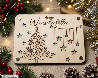 Wunscherfüller Weihnachten – Geldgeschenk Karte zu Weihnachten | Geld Geschenk | Weihnachtsgeschenk Geschenkkarte Fineline Weihnachtsbaum