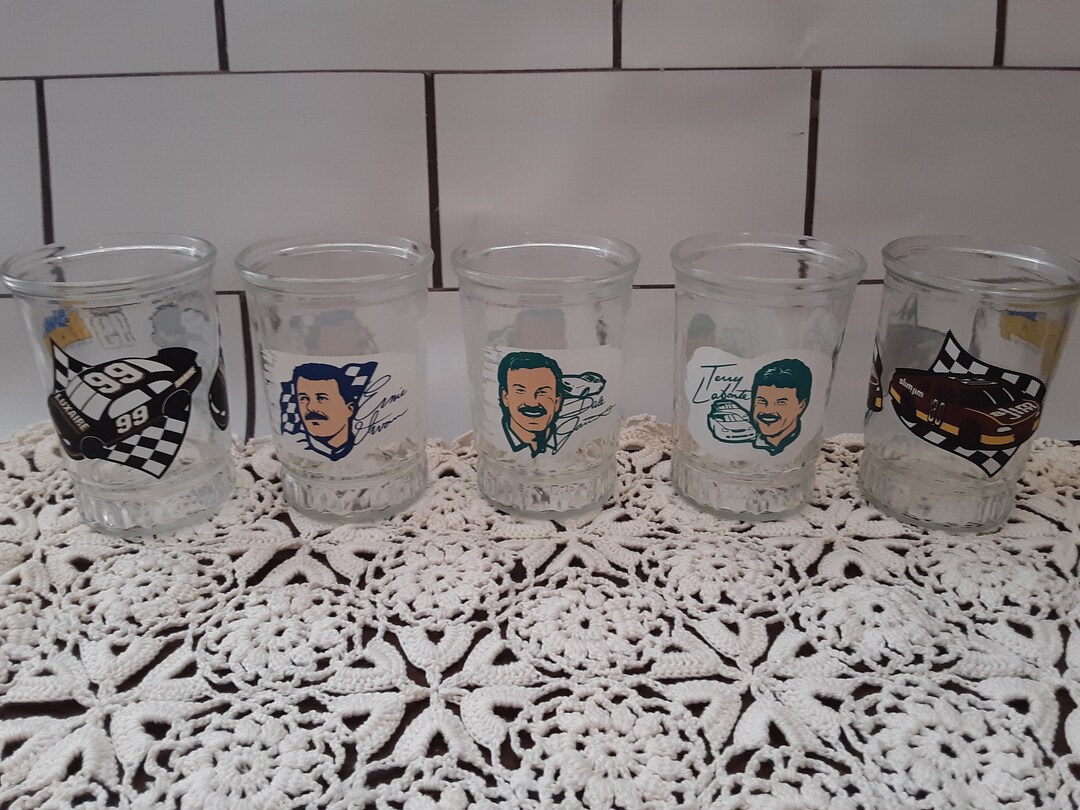 5 Vintage Bama Jelly Nascar Champion Driver Jars Etsy