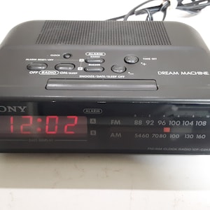 Vintage Sony Dream Machine - Alarm Clock Radio - Black - ICF-C243
