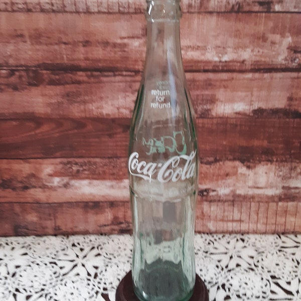 Vintage Coca-Cola 16 Oz groene glazen fles