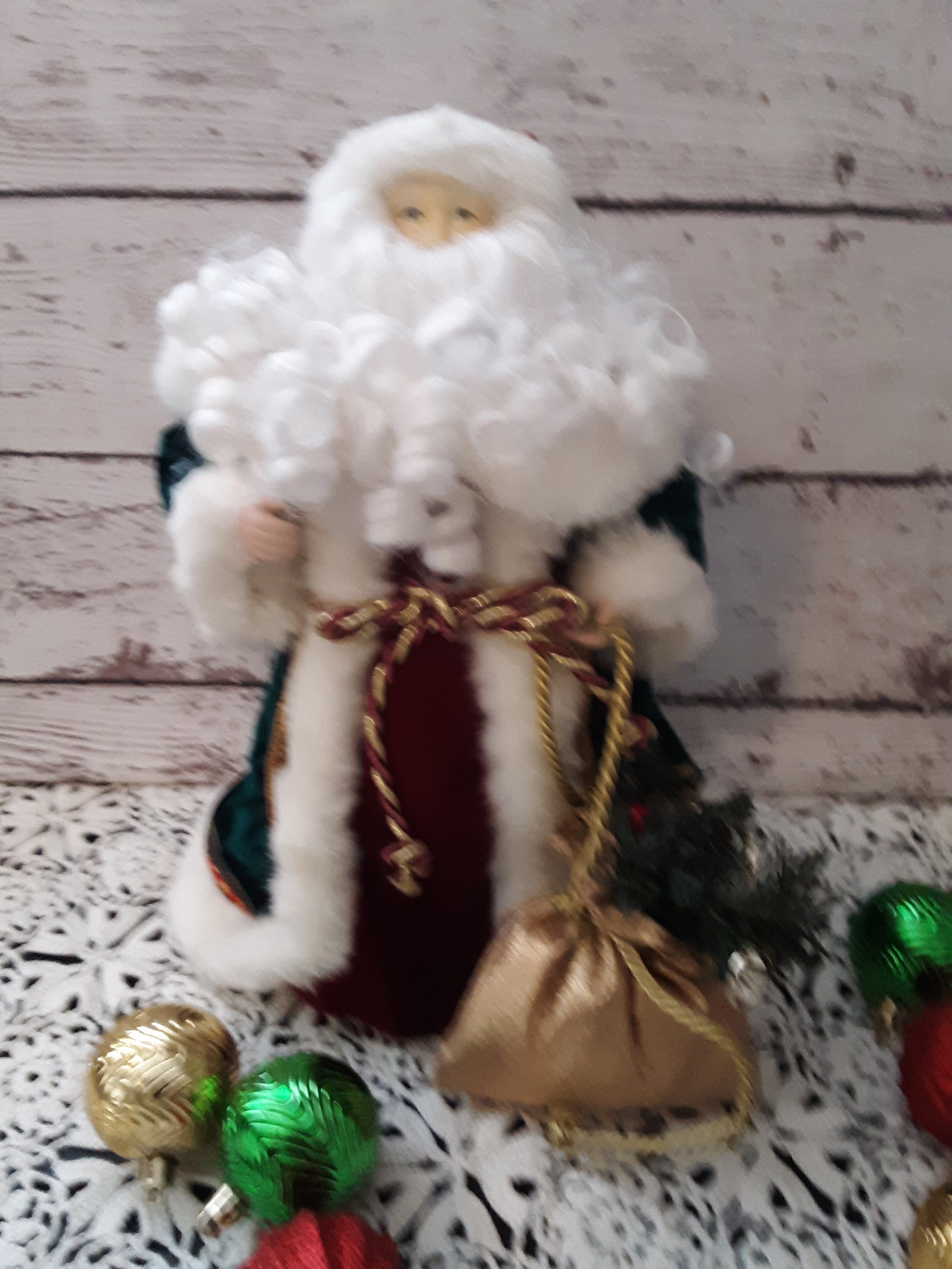 Vintage 12 Santa Claus Tree Topper / Ornament Etsy