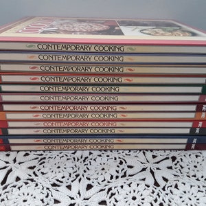 Vintage 1980&#39;s 3M - 12 Contemporary Hardcover Cooking Books