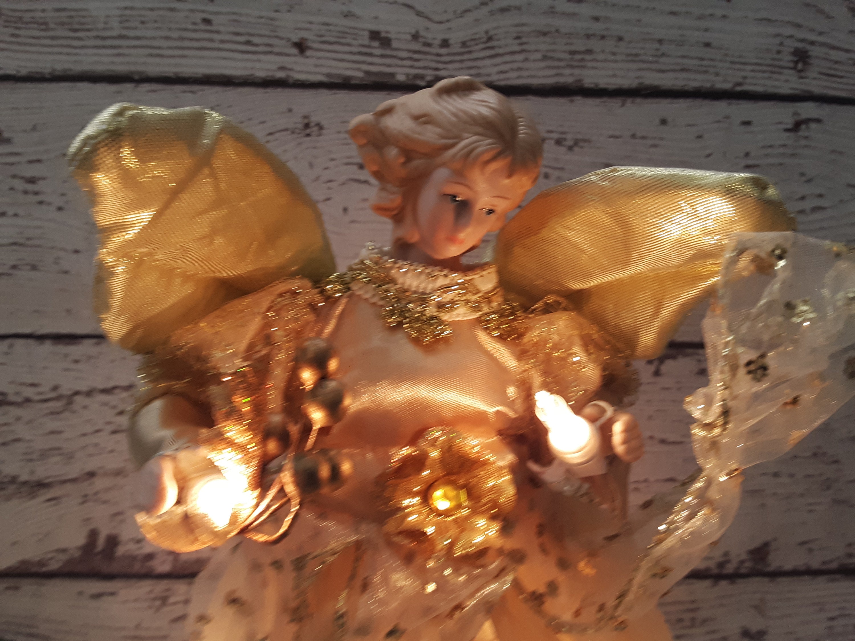 Vintage 10 Lighted Angel Tree Topper / Ornament Etsy