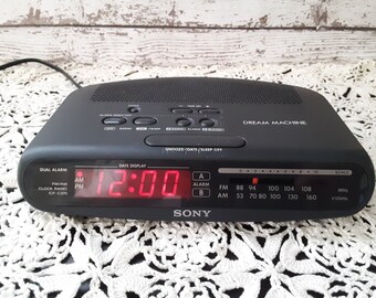 Sony ICF-C1TB Radio Réveil FM/AM, Double Alarme Noir - Home cinéma