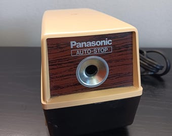 Vintage Panasonic KP-100 Pencil Sharpener - Made in Japan - Beige