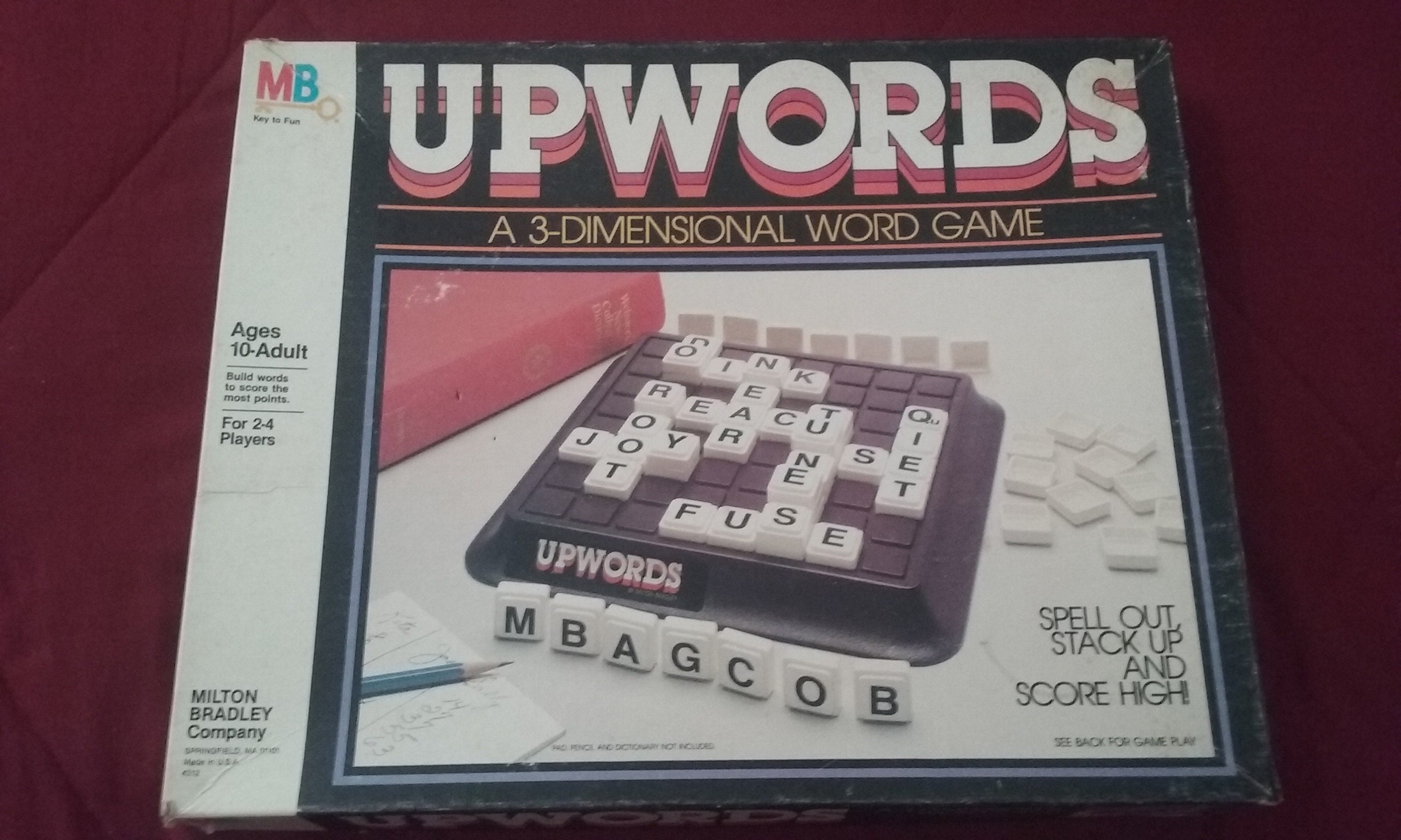 Milton Bradley Vintage 1983 Upwords Board Game - 