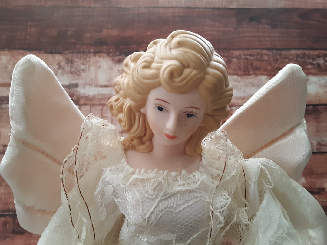 Vintage 15 Lighted Angel Tree Topper Christmas Etsy