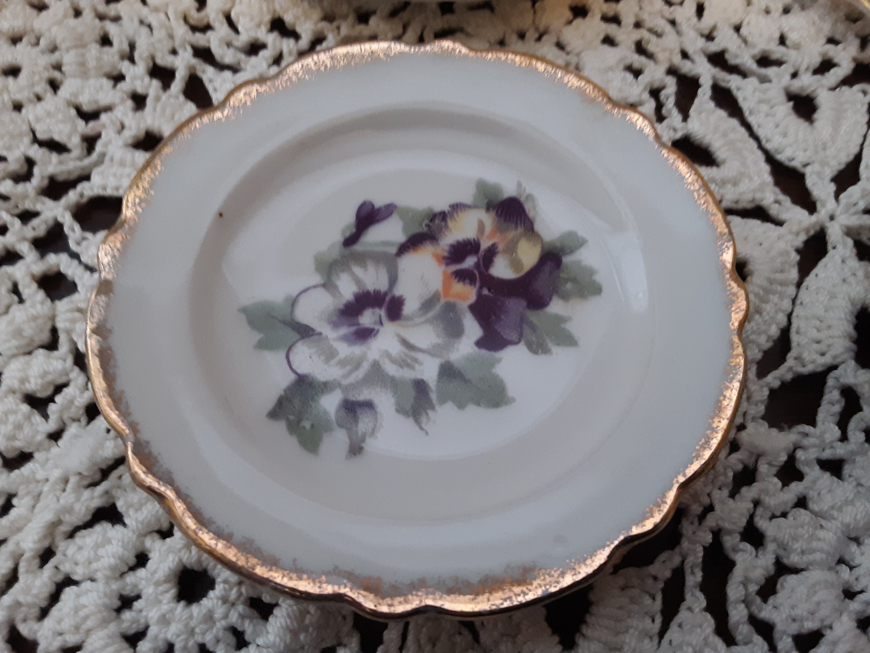 Clearance Sale 6 Vintage Butter Plates Hand Painted Etsy