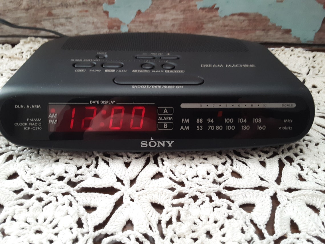Vintage Sony Dream Machine AM/FM Dual Alarm Clock Radio Etsy