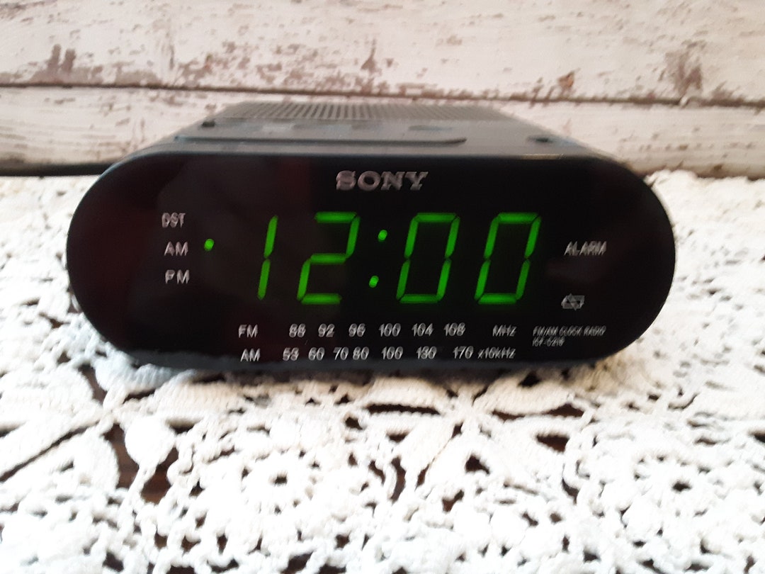Sony Dream Machine AM/ FM Alarm Clock Radio Black Etsy