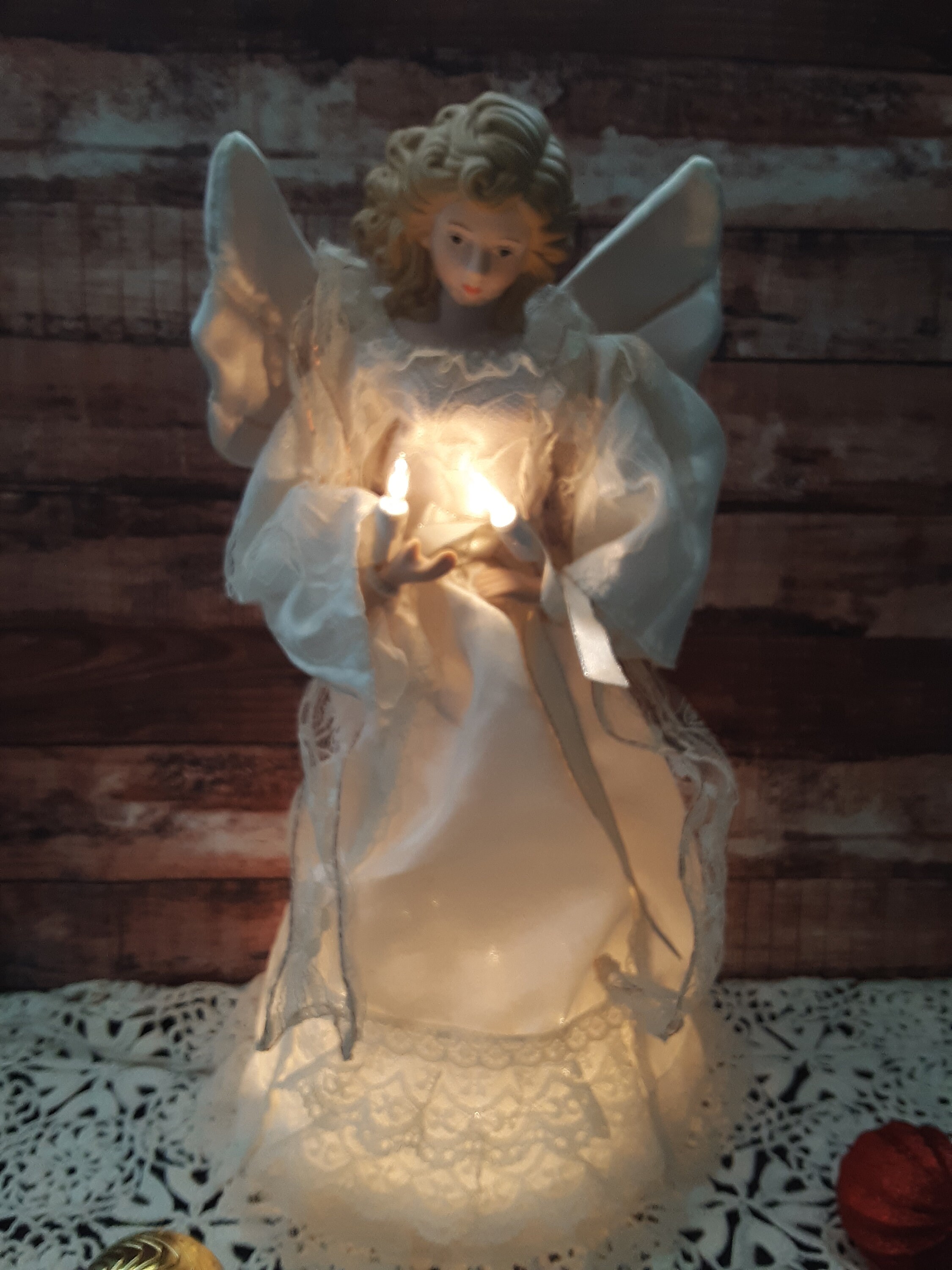 Vintage 15 Lighted Angel Tree Topper Christmas Etsy