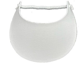 Fabric Foam Coil Sun Visor For Women - "White" - Pickleball Marketplace