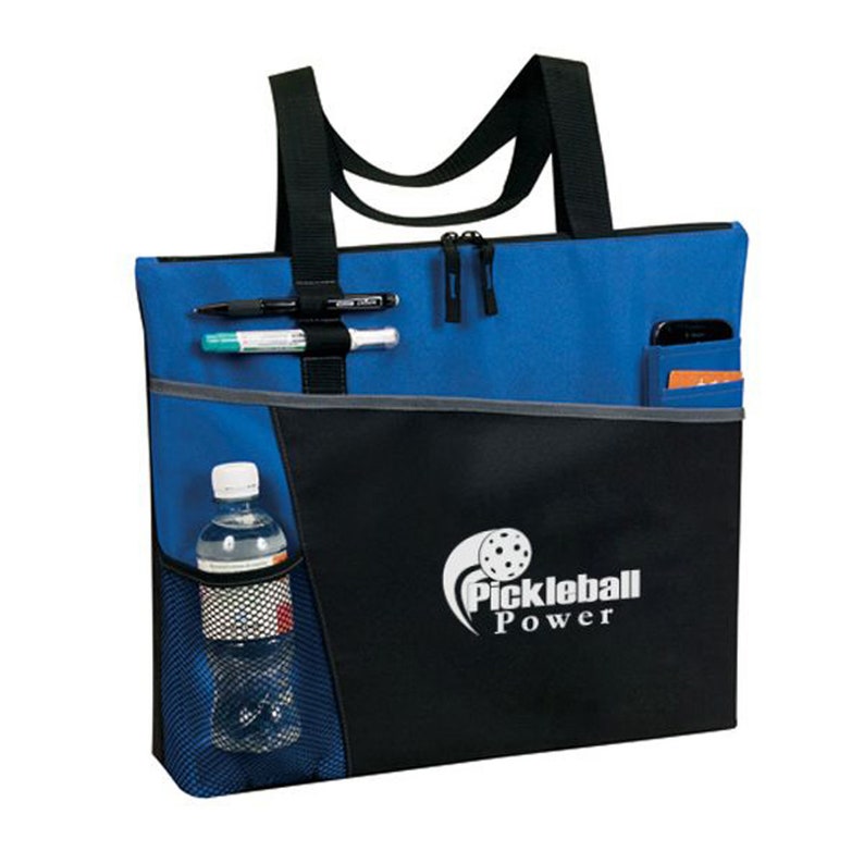 Acension Sport Tote with zippered top is a multi-purpose tote and is perfect for work BlueBlack travel and especially PICKLEBALL