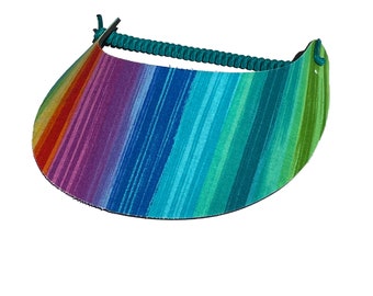 Fabric Foam Coil Sun Visor For Women - "Tye Dye II" - Pickleball Marketplace