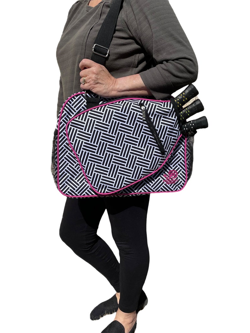 SALE Pickleball Bag Unrivaled Designer Women's Side-Pocket Dufflebag Made Exclusively For Pickleball image 2