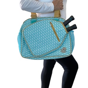 SALE Pickleball Bag Inspired Designer Women's Side-Pocket Dufflebag Made Exclusively For Pickleball image 2
