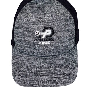 Pickleball Ball Cap - Embroidered/Adjustable - Tri-Blend | Moisture Wicking Performance Knit | Grey/Black