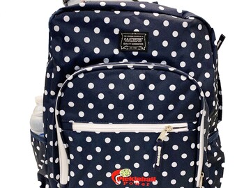 polka dot backpack purse