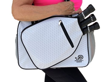 SALE! Pickleball Bag - "Empowered" - Designer Women's Side-Pocket Dufflebag | Made Exclusively For Pickleball! Our Most Popular Bag!