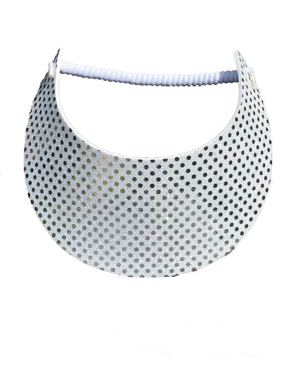 Fabric Foam Coil Sun Visor for Women white W/ Silver Etsy