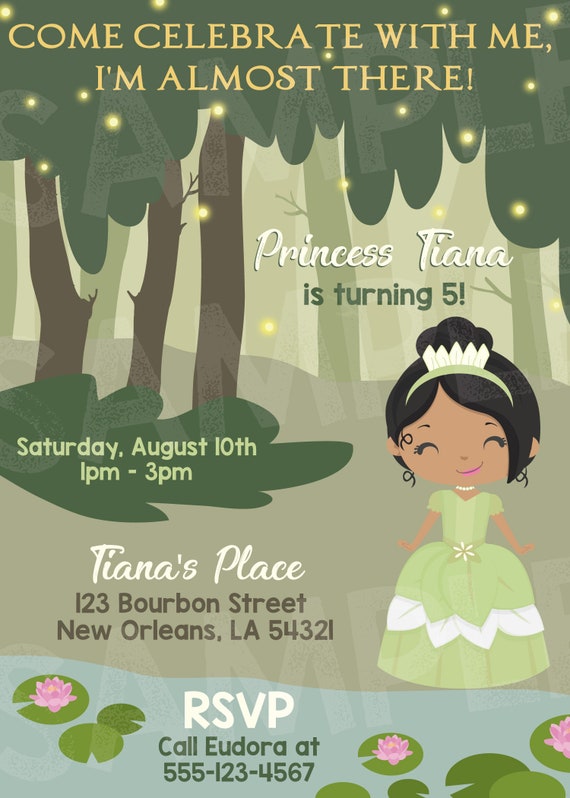 Free Princess And The Frog Party Printables