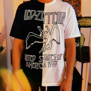Led Zeppelin US Tour 1977 Split Band Tee Led Zep T-Shirt