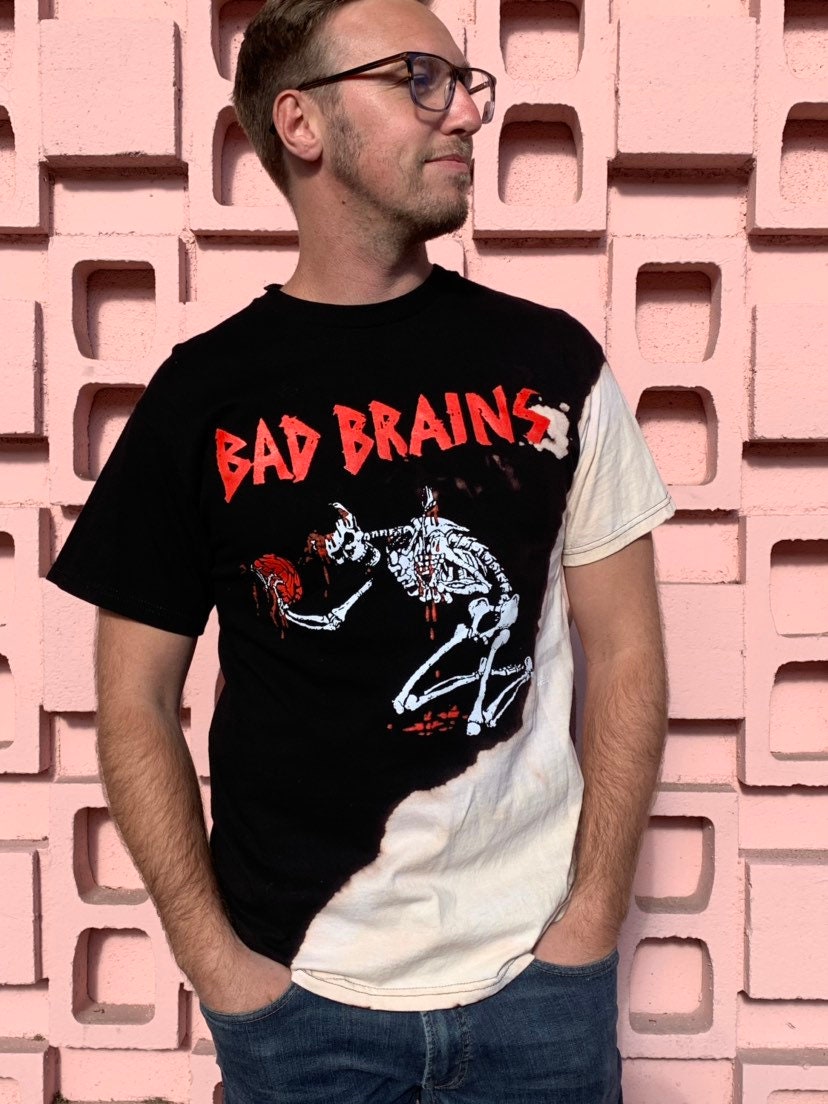 Vintage Style Bad Brains Acid Washed Band T-Shirt 3D sold by Tring Tee, SKU 145317