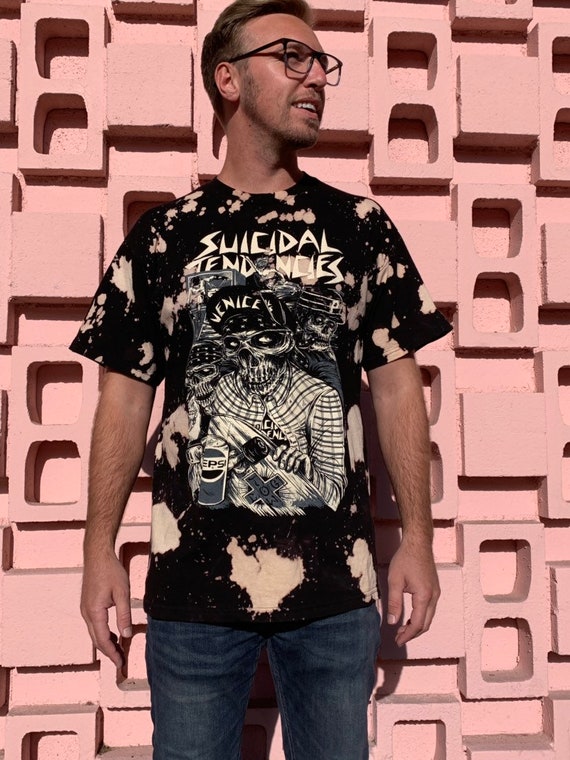 acid wash band tee