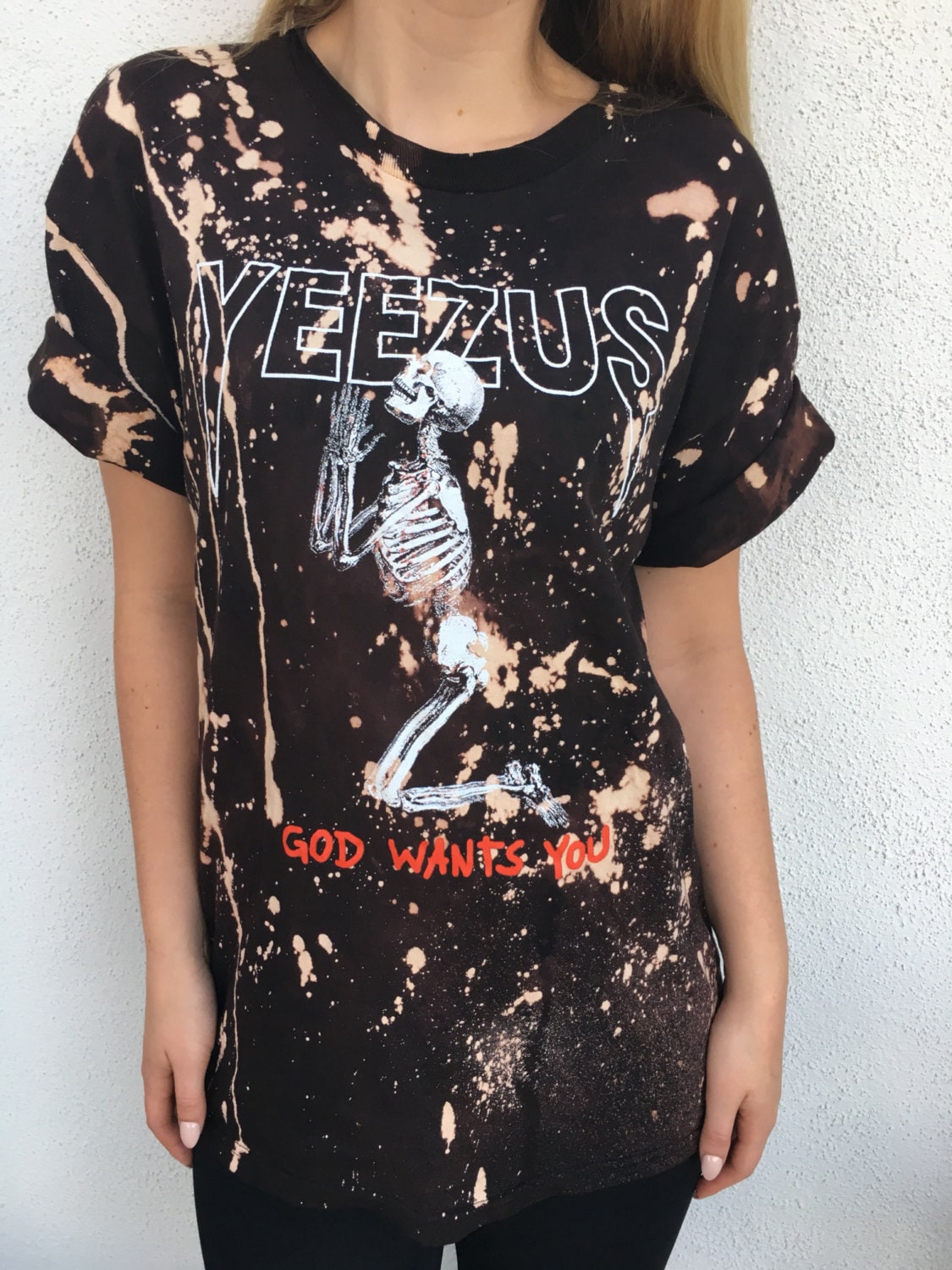 Yeezus God Wants You Acid Wash Tee - Unisex