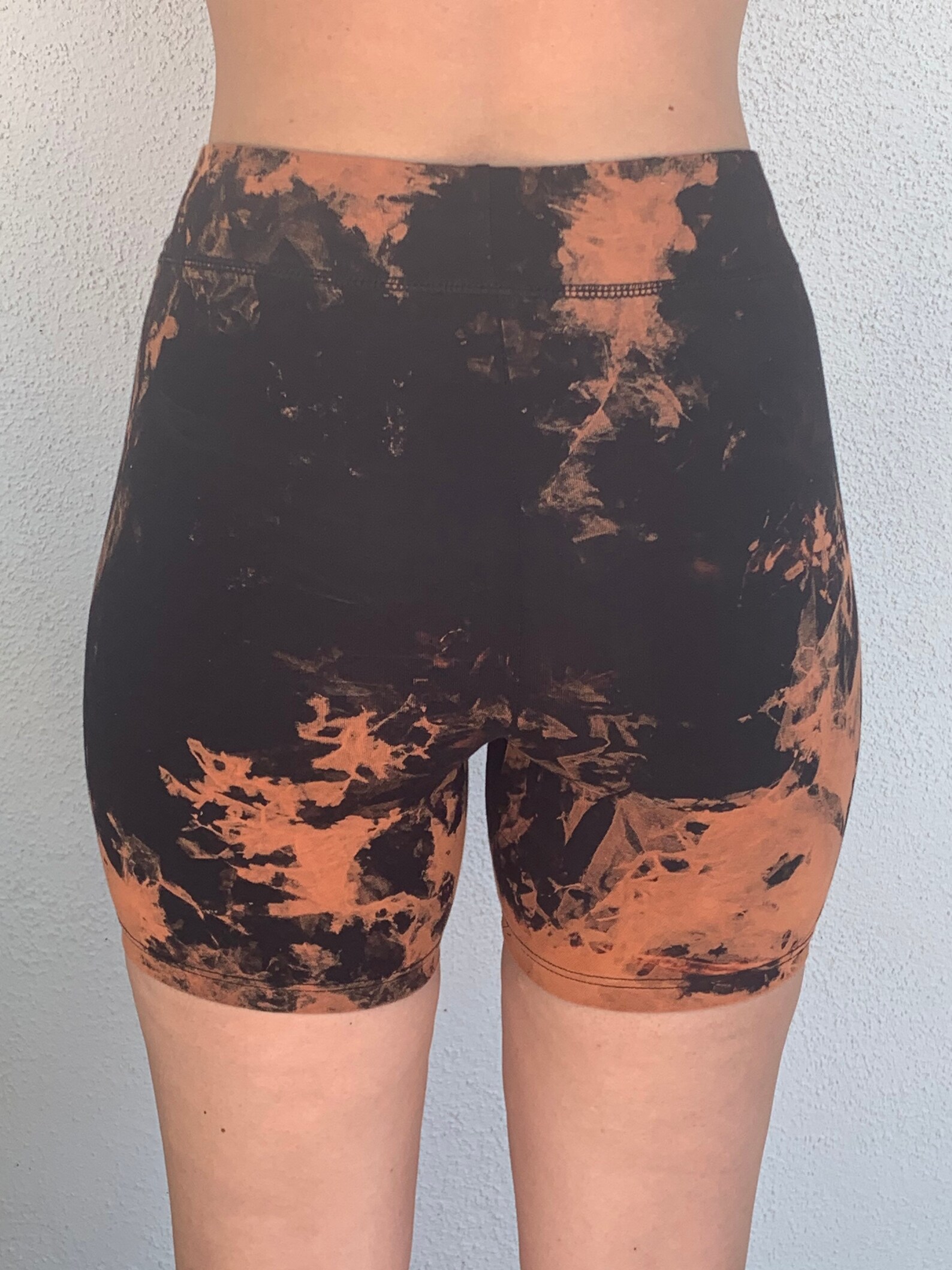 Acid Wash Bike Shorts Black Tie Dye Bike Shorts Tie Dye Etsy