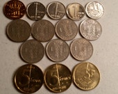 15 belgium belgique vintage coins 1951 - 1996 coin lot centimes franc - world foreign collector money numismatic a23