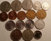 17 belize barbados vintage coins 1973 - 1989 coin lot cents - world foreign collector money numismatic a30