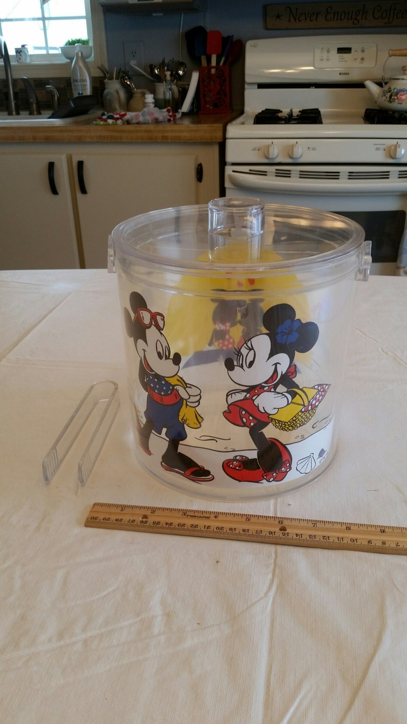 Antique Mickey Minnie Mouse 8 Tall Plastic Cookie Jar Etsy