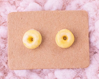 Glazed Donut Stud Earrings