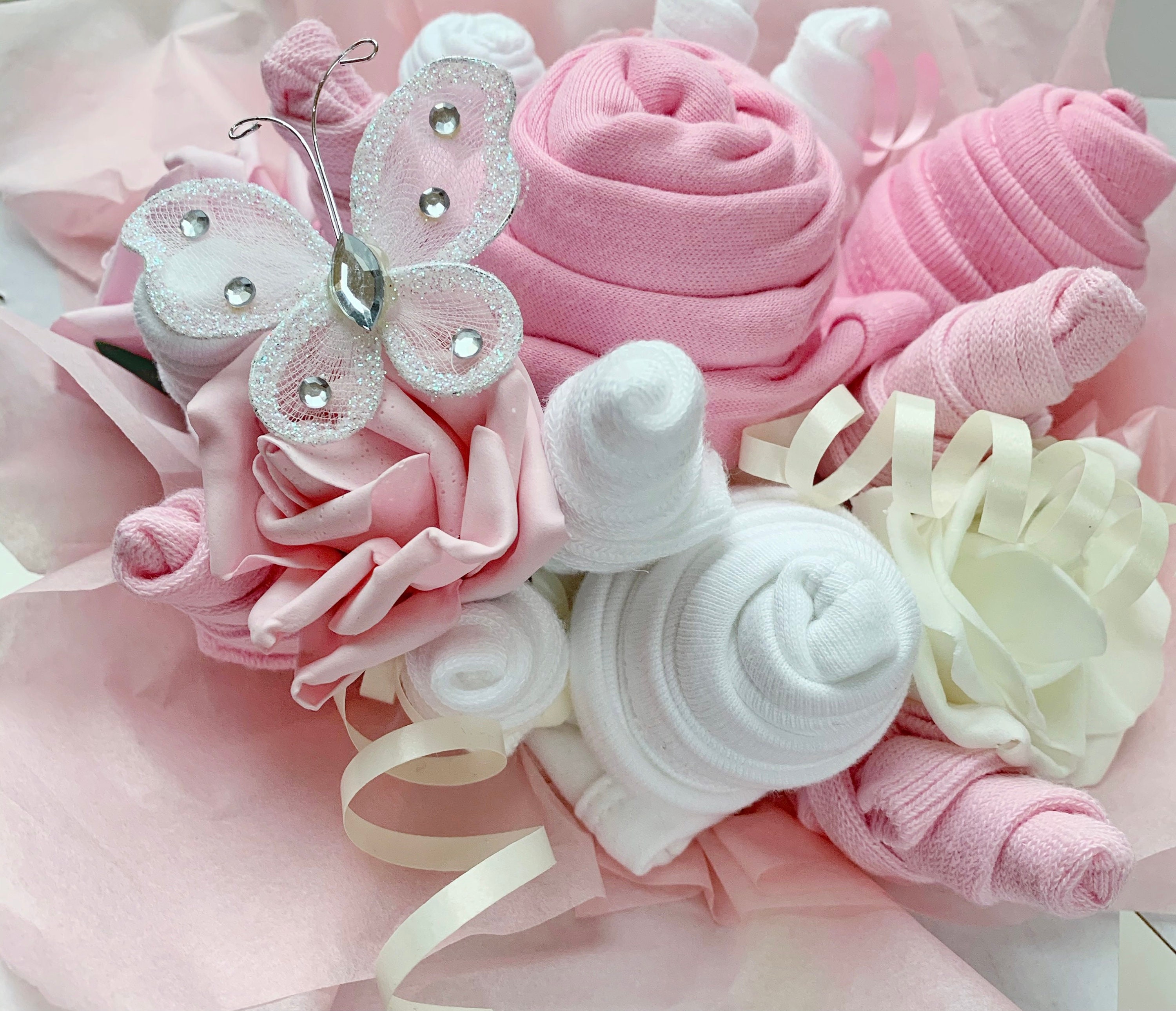 Baby Girl Gift Set Baby Shower Gift Pink Diaper Cake New Etsy